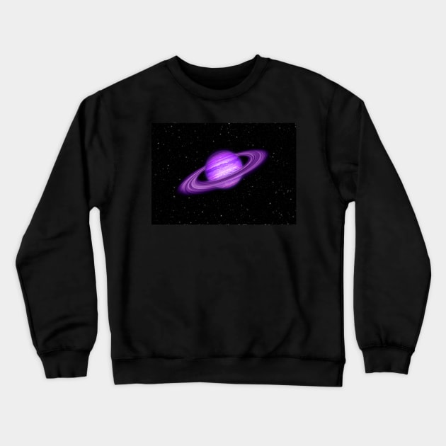 Purple Jupiter Planet Crewneck Sweatshirt by The Black Panther